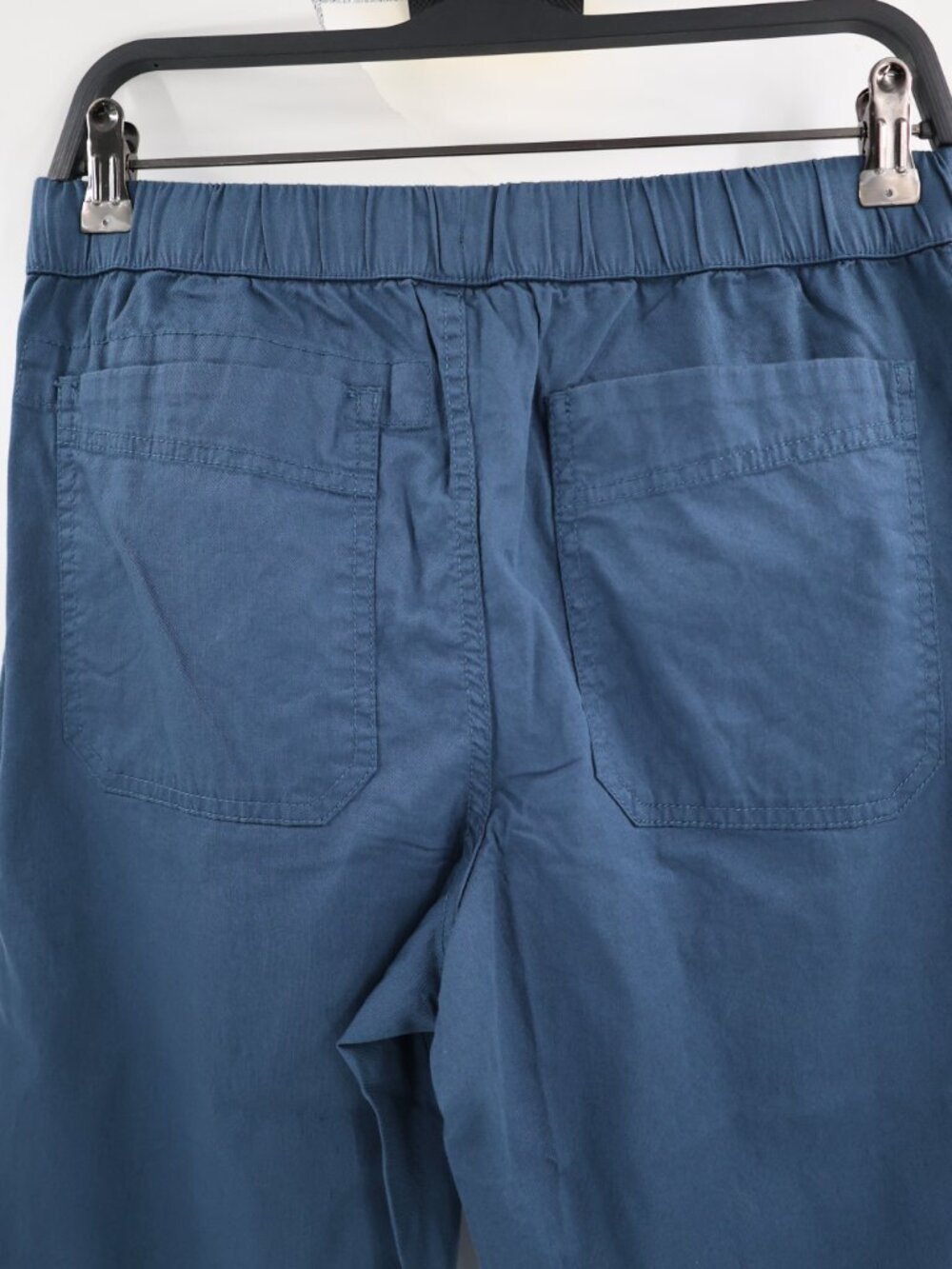 PACT Pants Mens Small L33 Organic Cotton Stretch Elastic Waist Drawstring Blue - Picture 4 of 12